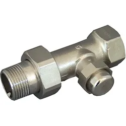 Oventrop Combi LR Heizkörper-Verschraubung 1027668 DN 25, Durchgangsform, vernickelt