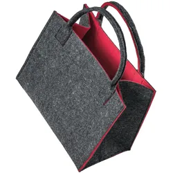 Filztasche - grau|rot