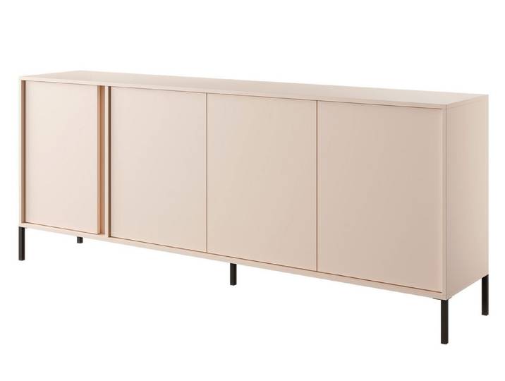 Feldmann-Wohnen Sideboard Dast (Dast, 1 St., Sideboard), 203x39,5x81cm beige 4-türig