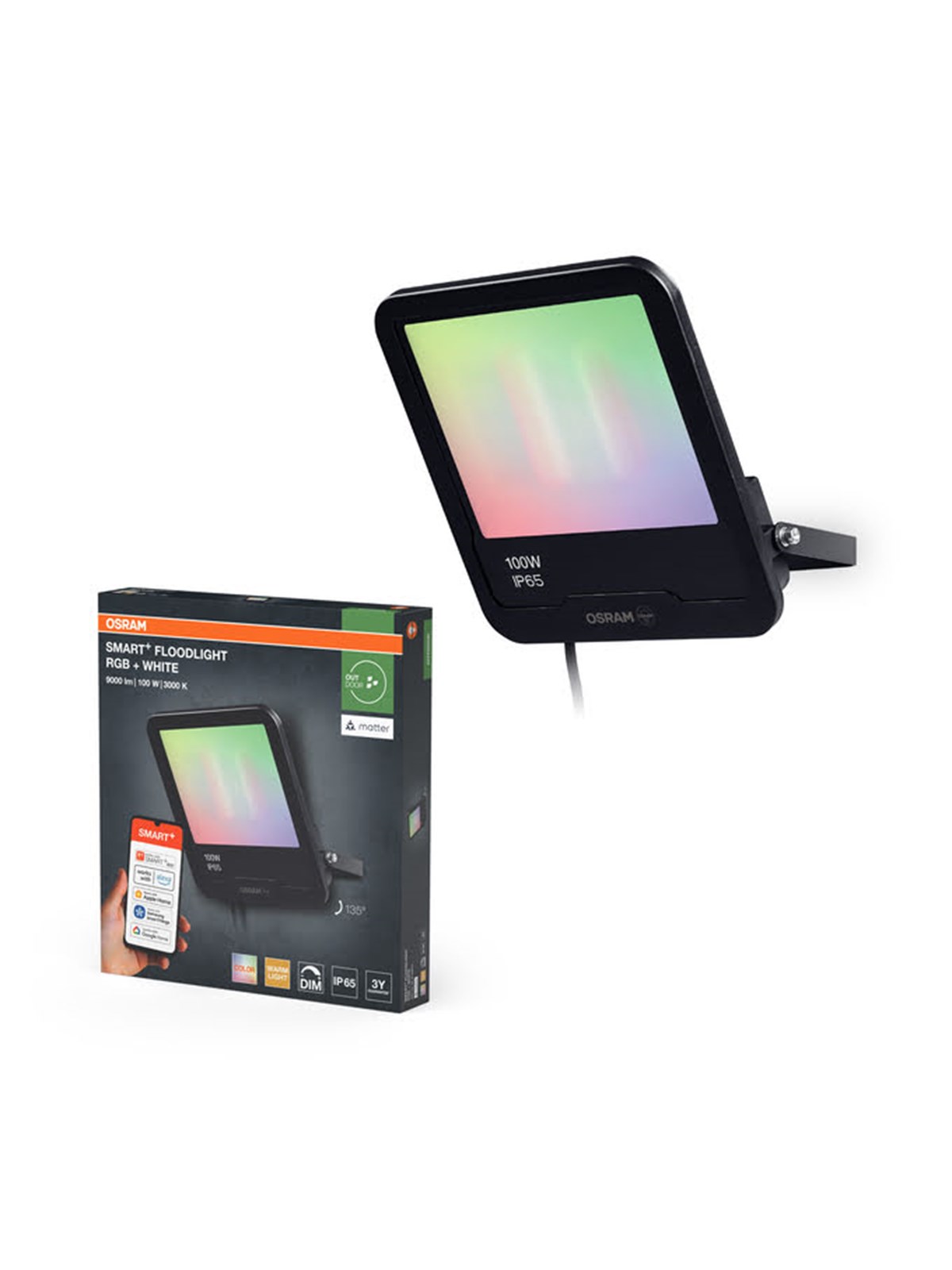 Osram SMART+ Outdoor Flood 8000lm 100W/RGBW dark grey WiFi