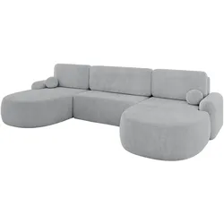 WOHNLANDSCHAFT mit Schlaffunktion und Bettkasten LIRA-U - 335x172x89 Grau