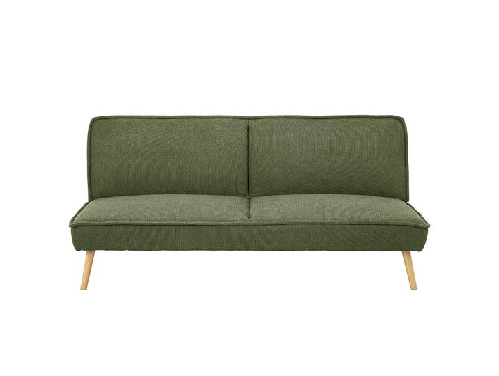 Schlafsofa Grün Bouclé Stoff Piana 188 x 84 x 87cm mit Schlaffunktion Modern