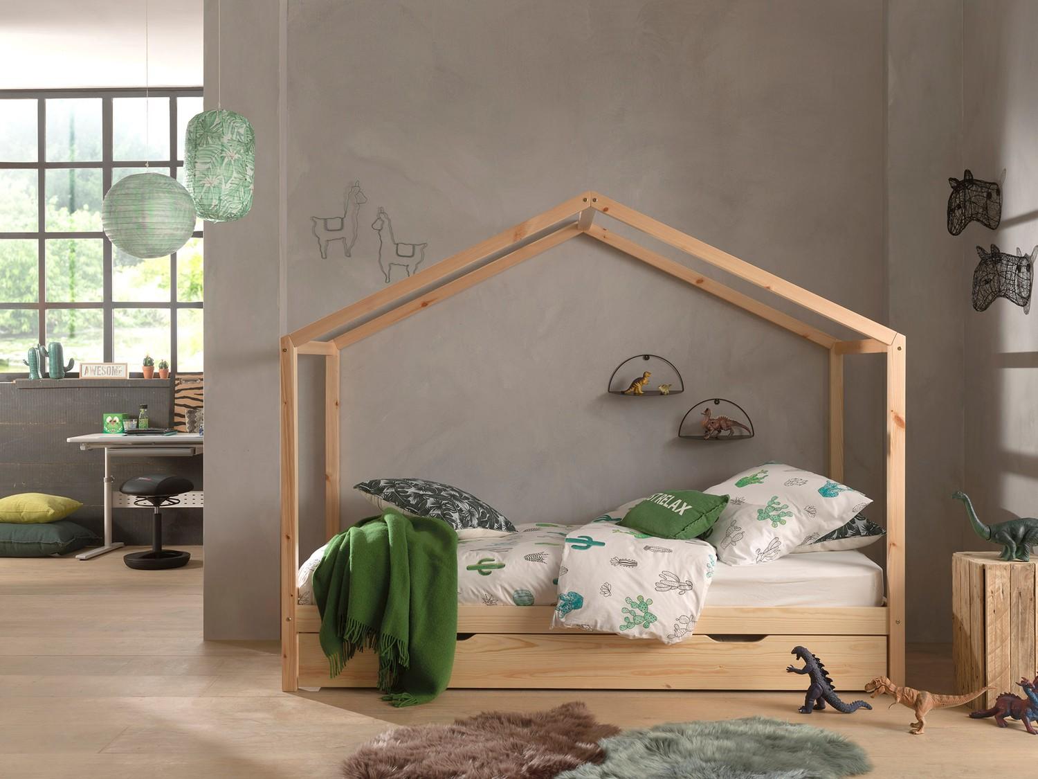 Bett Hausbett Dallas Three Plus 90x200 cm Natur