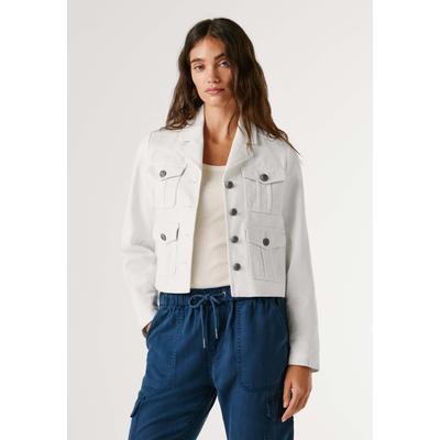 Funktionsjacke PEPE JEANS "leichte Jacke GIGIH", Damen, Gr. M, weiß, 100% Baumwolle, Jacken Funktionsjacke