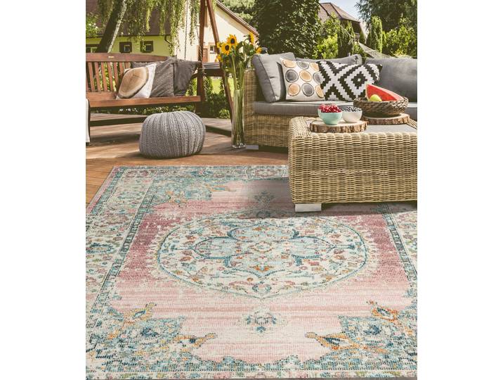 Teppich MERINOS Salsa Outdoor 20053 , pink, B:120cm H:4mm L:170cm, Polypropylen (PP), Teppiche, Teppich, In- und Outdoor geeignet, Aussenbereich, Balkon, robust, Vintage