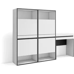 SKRAUT HOME Schuhschrank, Platzsparender Schrank, 190x35x145 cm, Schlafzimmer, Frisiertisch, Modern Style, Weiß _ 459_34
