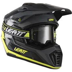 Leatt, Motorradhelm, Motorradhelm mit Schutzbrille Adv 7.5 Hi-Viz (S, 55 - 56 cm)