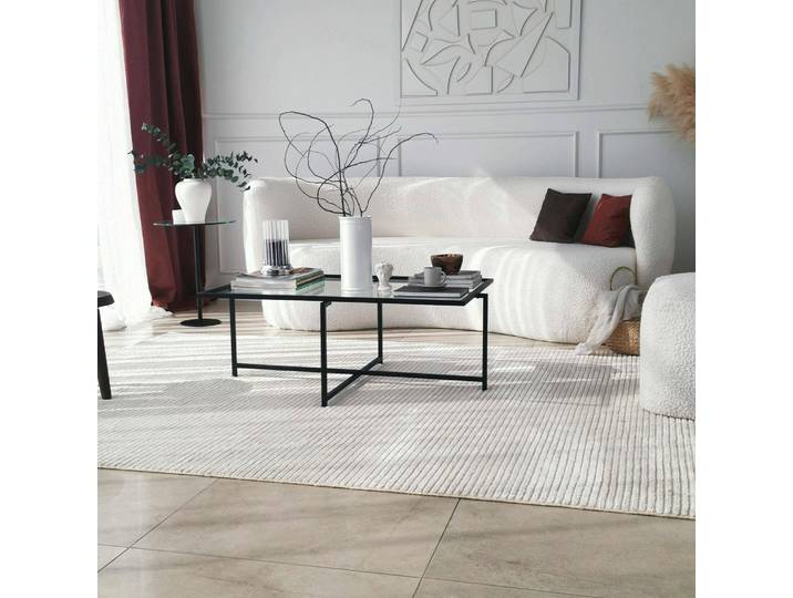 Anna - Table basse\, 94x64x35h cm Noir\, Anti-buée