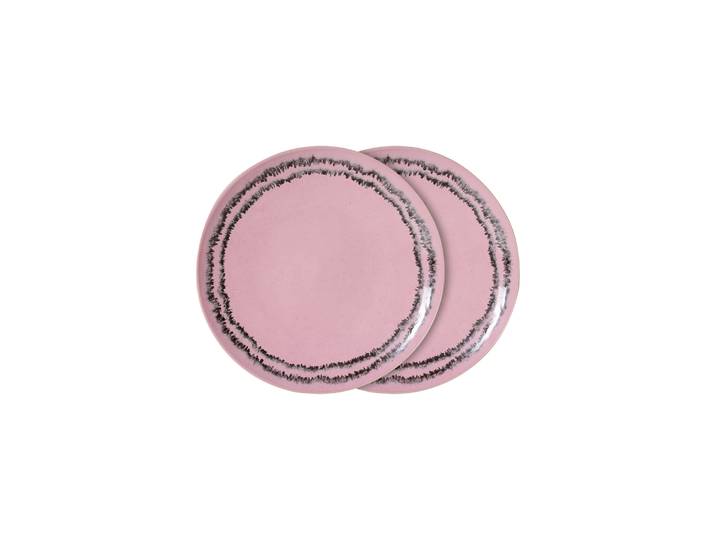 HK LIVING - Assiette 70s ceramics - Rose - Grès émaillé