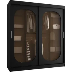 SCHWEBETÜRENSCHRANK Bahrajn 180 mit Schubladen