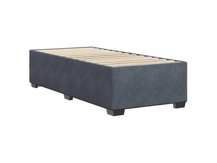 KTHLBRH Bettgestell ohne Matratze dunkelgrau 100 x 200 cm Samt Gepolstertes Bettgestell, Lattenrost, stabile Füße, 200 x 100 x 46 cm, Schlafzimmer