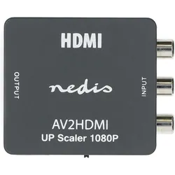 Nedis HDMI T Converter 3X RCA Buchse HDMIT Ausgang 1-Weg 1080p 1.65 Gbps ABS Anthrazit, Video Converter