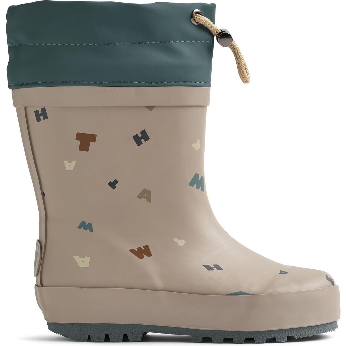 Wheat Rubber Boot Thermo grey moon letters (9780) 22 WF551k-02-9780-22