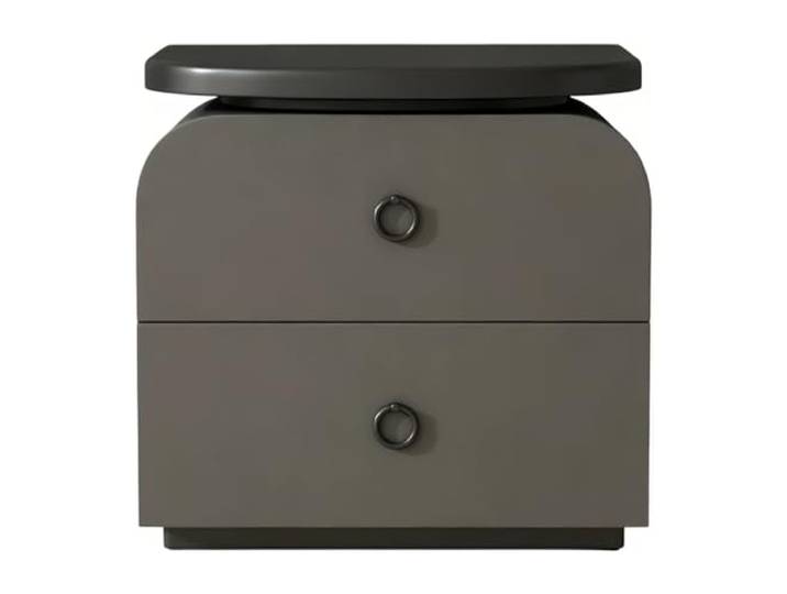 YANG11FAN Vielseitig Nachttisch-Aufbewahrungslösung, Ring mit 2 Schubladen Zieht schwarze Oberfläche for Schlafzimmer(Schwarz,Mittel)