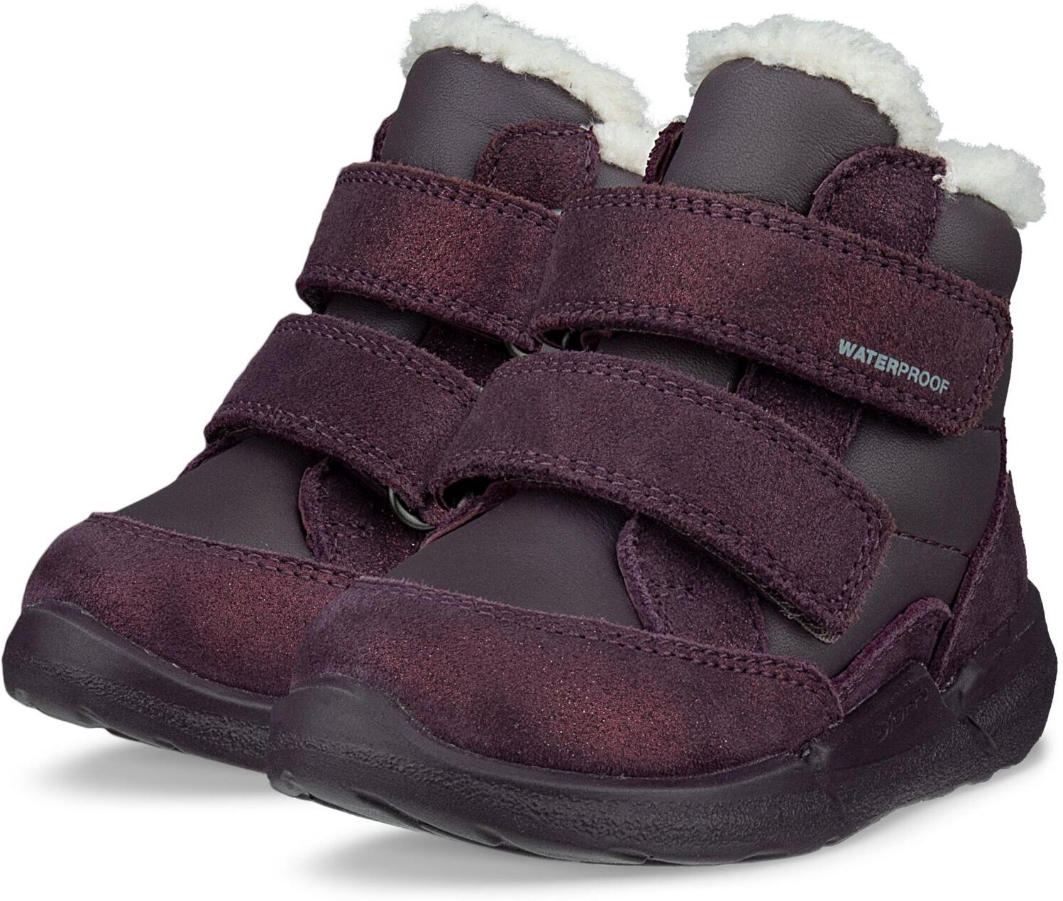 Klettstiefel ECCO "ECCO BIOM 2.2 INFANT", Mädchen, Gr. 22, bordeaux, Leder, Schuhe Klettstiefel, Winterboots, Winterstiefel mit waterproof-Ausstattung bordeaux 22