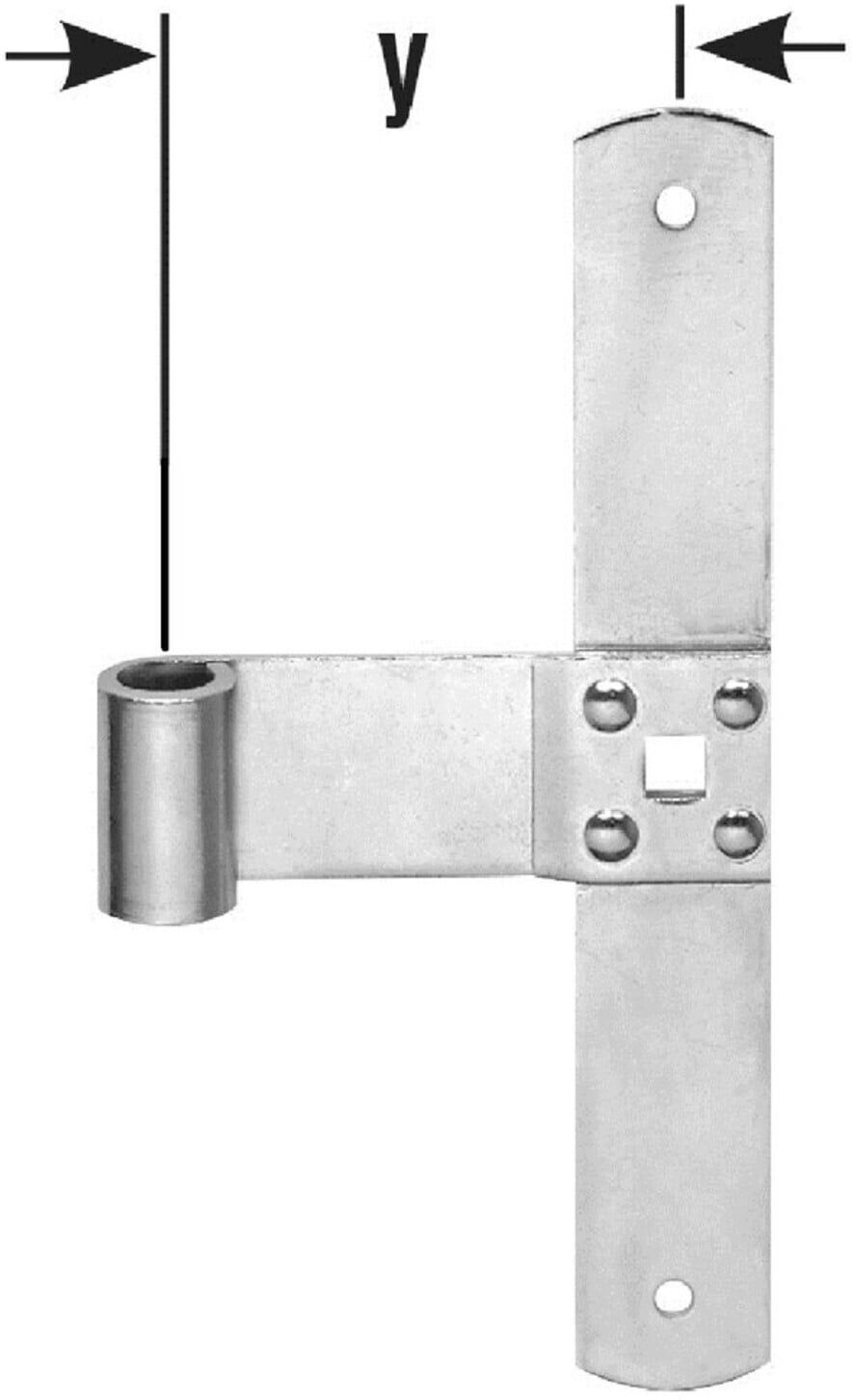POLLMANN Fenster-Mittelband 30,Enden abger. für Dorn13mm,200mm Eisen, galv. hell verz. (1302000)