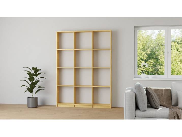 Schlichtes Bücherregal planen Buche Natur geölt