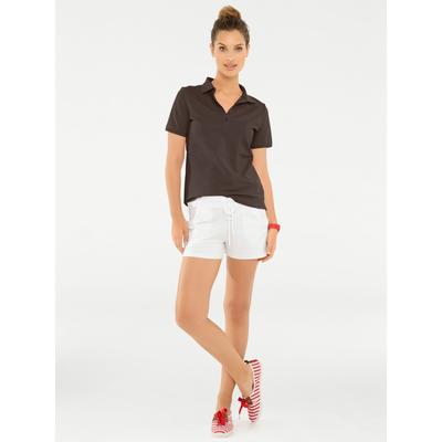 Poloshirt HEINE "Poloshirt", Damen, Gr. 38, braun, 95% Baumwolle, 5% Elasthan, unifarben, Shirts