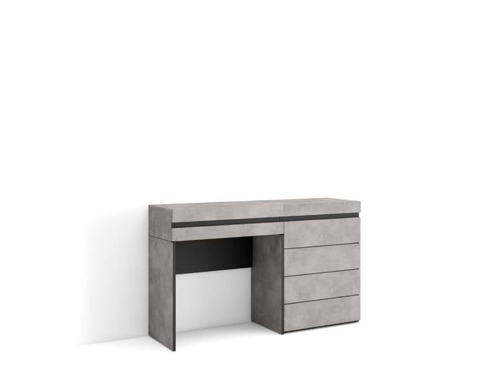 Coiffeuse effet bois ciment 127x35x75cm