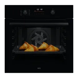 NBA5P40AK Backofen 60cm Schwarz Pyrolyse SteamBake 9Heizarten 45Automatikprogramme