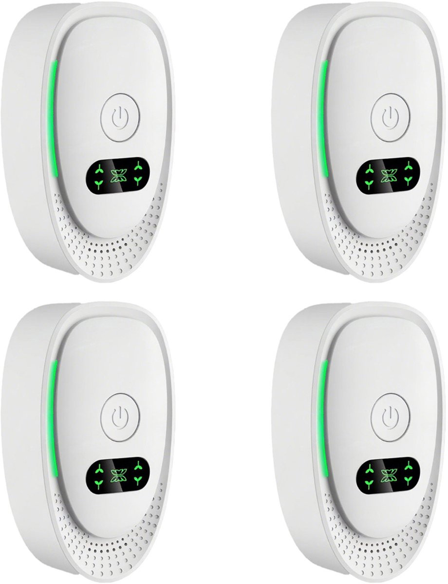 4-delige set draagbare mini negatieve ionen luchtreiniger - Wit