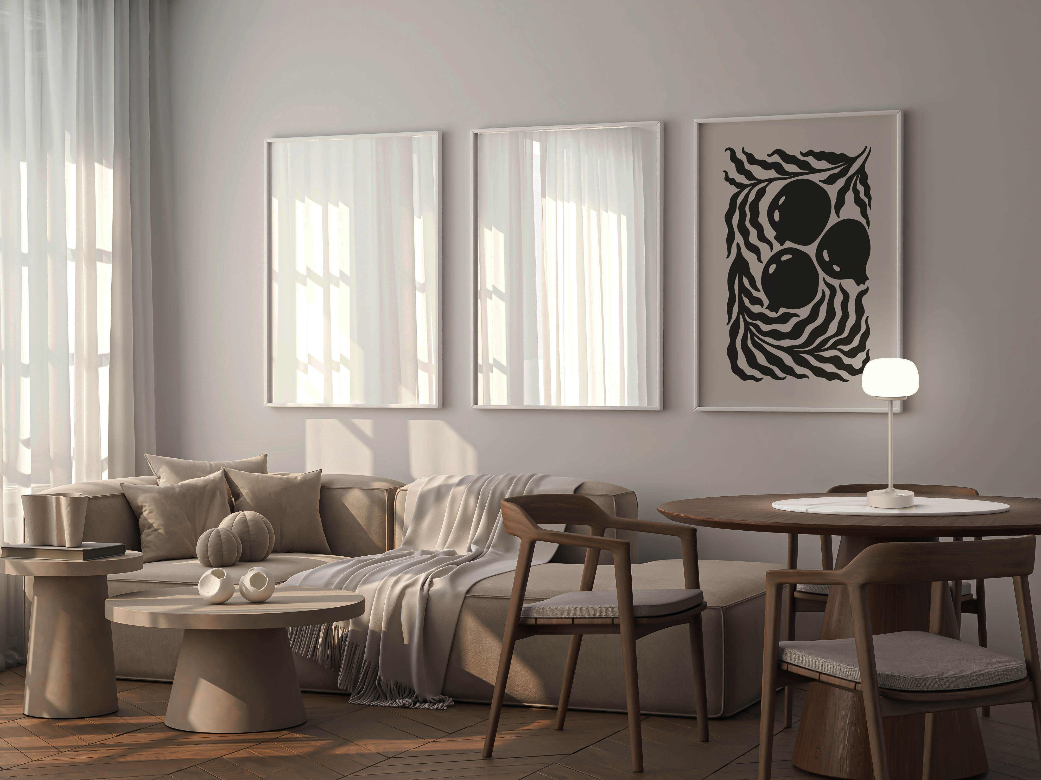 NÄVE LED Tischleuchte "Pina", beige, 1, Ø 10,5cm H: 30cm, 1 Stk., Leuchten, Akku aufladbar, USB Typ C inkl. Kabel 100cm, Touch, dimmbar, LED Tischleuchte