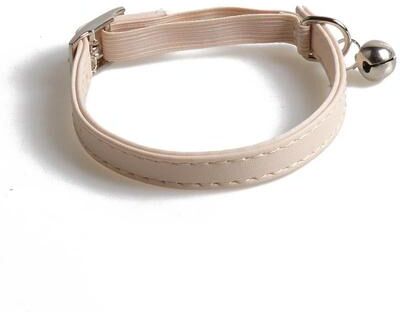Inspired Living Pastel Bell Adjustable Cat Collar For Kittens & Small Pets beige