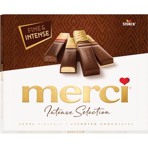 Merci Pralinen Intense Selection Herbe Vielfalt, 20 Stück, 4 verschiedene Sorten, einzeln verpackt, 250 g