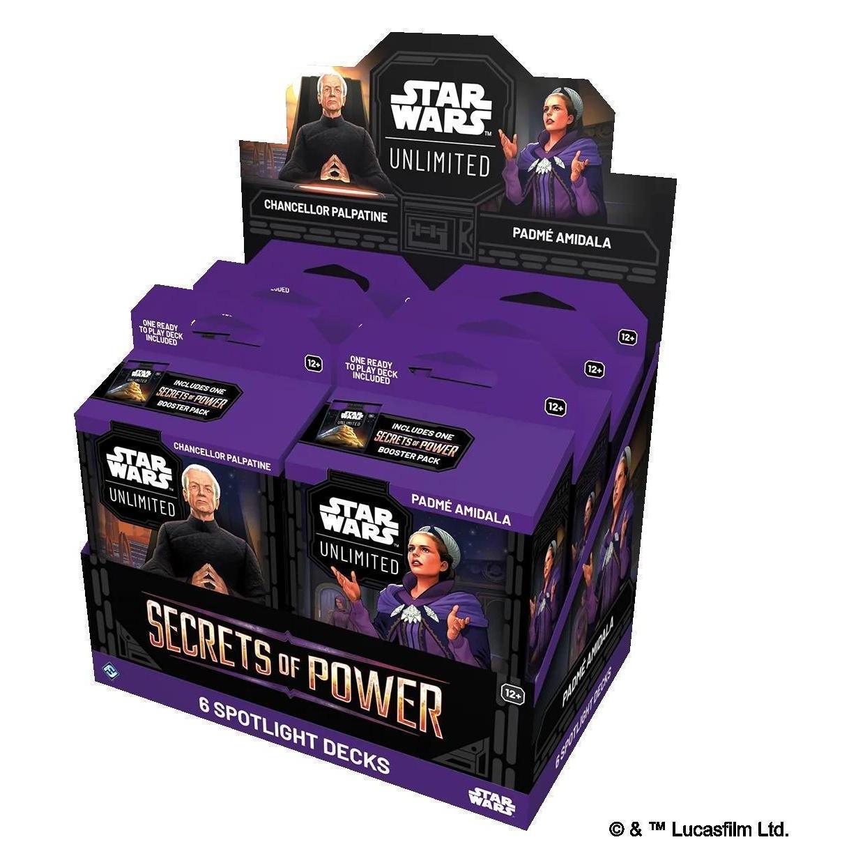 FFG Star Wars Unlimited - Secrets of Power (Spotlight Deck-Display) EN (Englisch, Booster Display) (FFGE3735)
