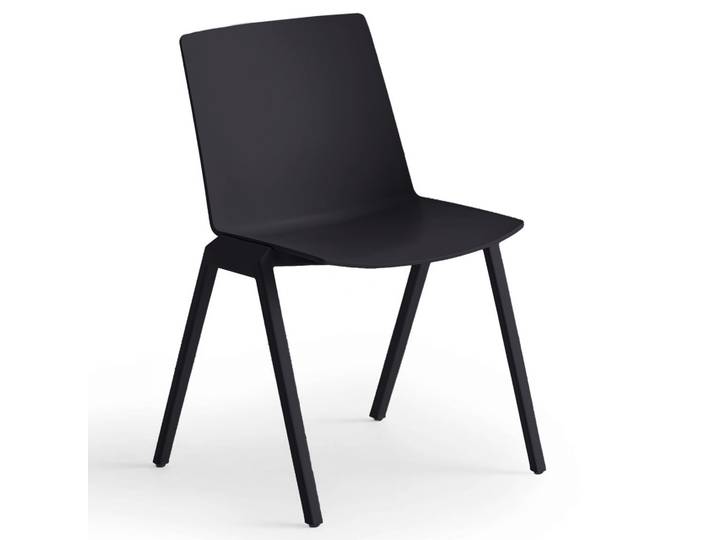 Besucherstuhl Gaber Jubel IV Schwarz ohne Armlehnen, Neu – Perfekt für Büro und Empfang
