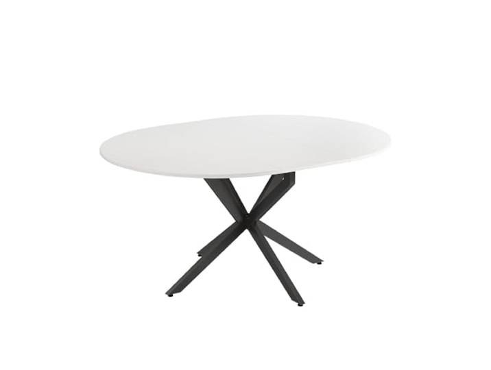 Vicco Eettafel Loyd , Wit/Zwart, 120 x 76.5 cm