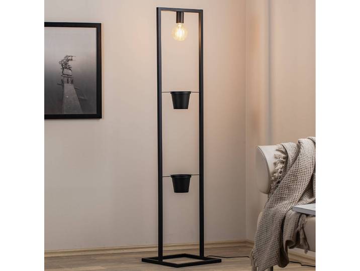 Stehlampe Hyazinth Luminex, schwarz, für Wohn- / Esszimmer, Metall, Stehlampe