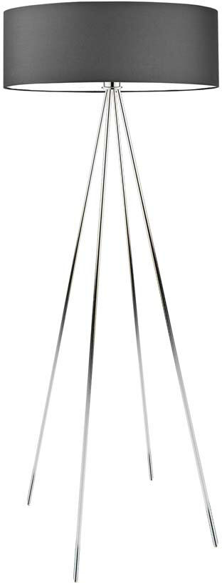 17 Stories Arnesha 157cm Traditional Floor Lamp Chrome/Graphite 157cm H X 60cm W X 60cm D