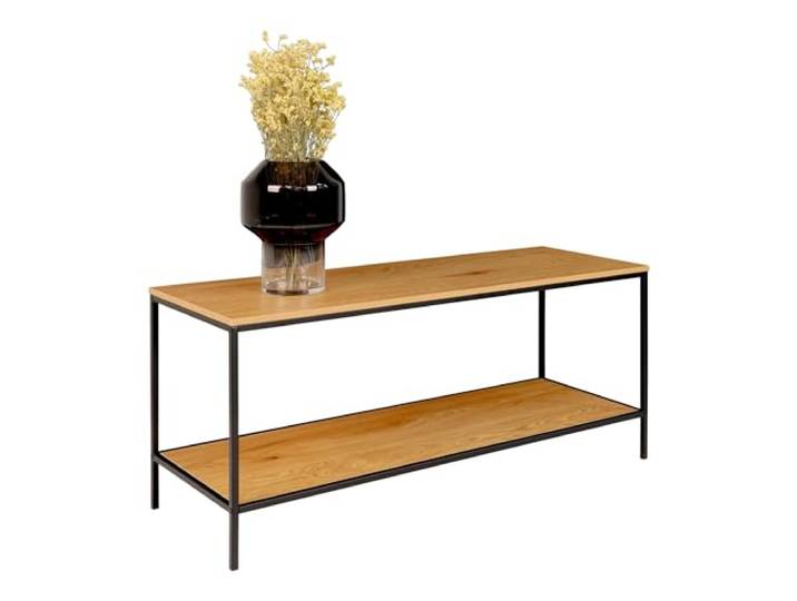 möbelando TV-Bank >Vita< in Natur, Melamin - 100x45x36cm (BxHxT)
