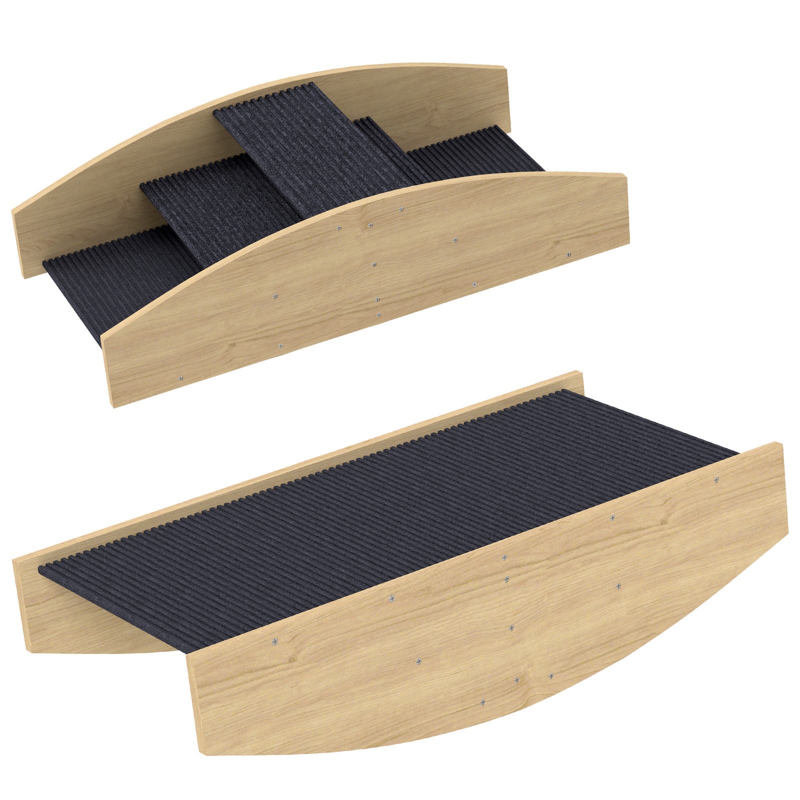 PawHut Agility Hondenschommel 2-in-1 Schommel en Trap van Dennenhout met Antislip, 80 x 39,5 cm