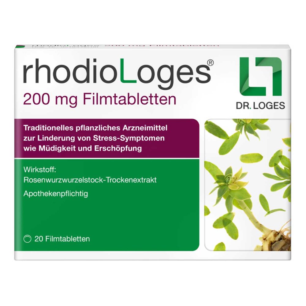 Dr. Loges + Co. GmbH rhodioLoges 200 mg - Rosenwurz Filmtabletten 14006236