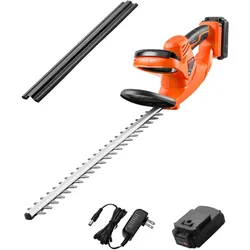 VEVOR Elektrische Heckenschere, 1200 U/min, Heckentrimmer für niedrige Äste, 20 V 2 A Akku, Elektroheckenschere mit 51 cm Dual-Action-Klinge & sicherem Design, Gartenschere für die Rasenpflege im Hof