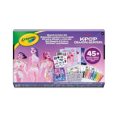 CRAYOLA K-Pop Demon Hunters Sketch & Color Kit, Zeichen- und Malset