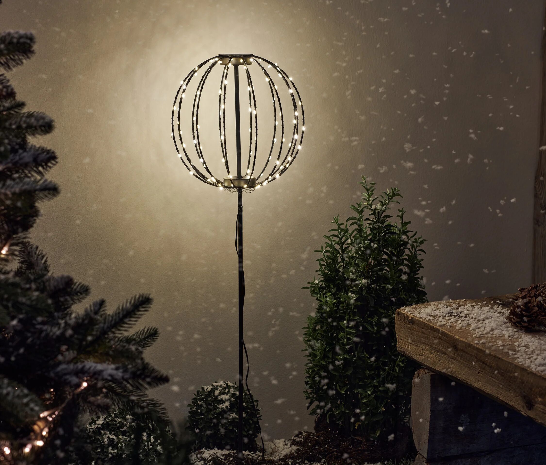 Tchibo - LED-Gartenstecker »Kugel« - schwarz