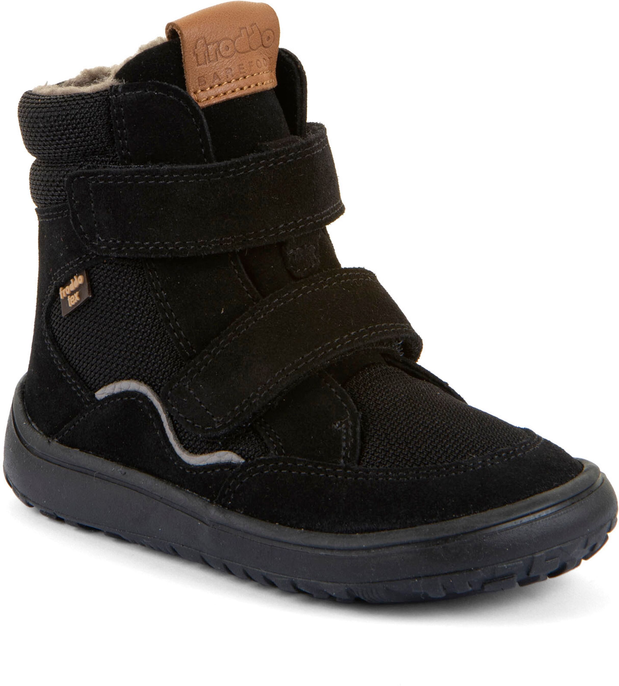 froddo "BAREFOOT TEX WINTER" Klettschuh, Winterstiefel mit TEX-Membrane schwarz 26, wärmend