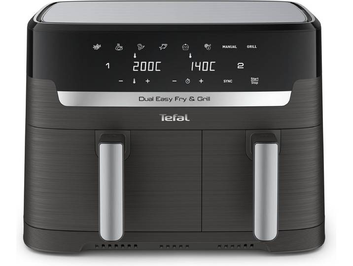 Tefal Easy Fry Dual XXL & Grill EY905B - Dubbele Airfryer - 8.3L - Grillfunctie - 8 Programma's