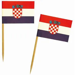 500x Fahnenpicker "Kroatien" 6.8cm