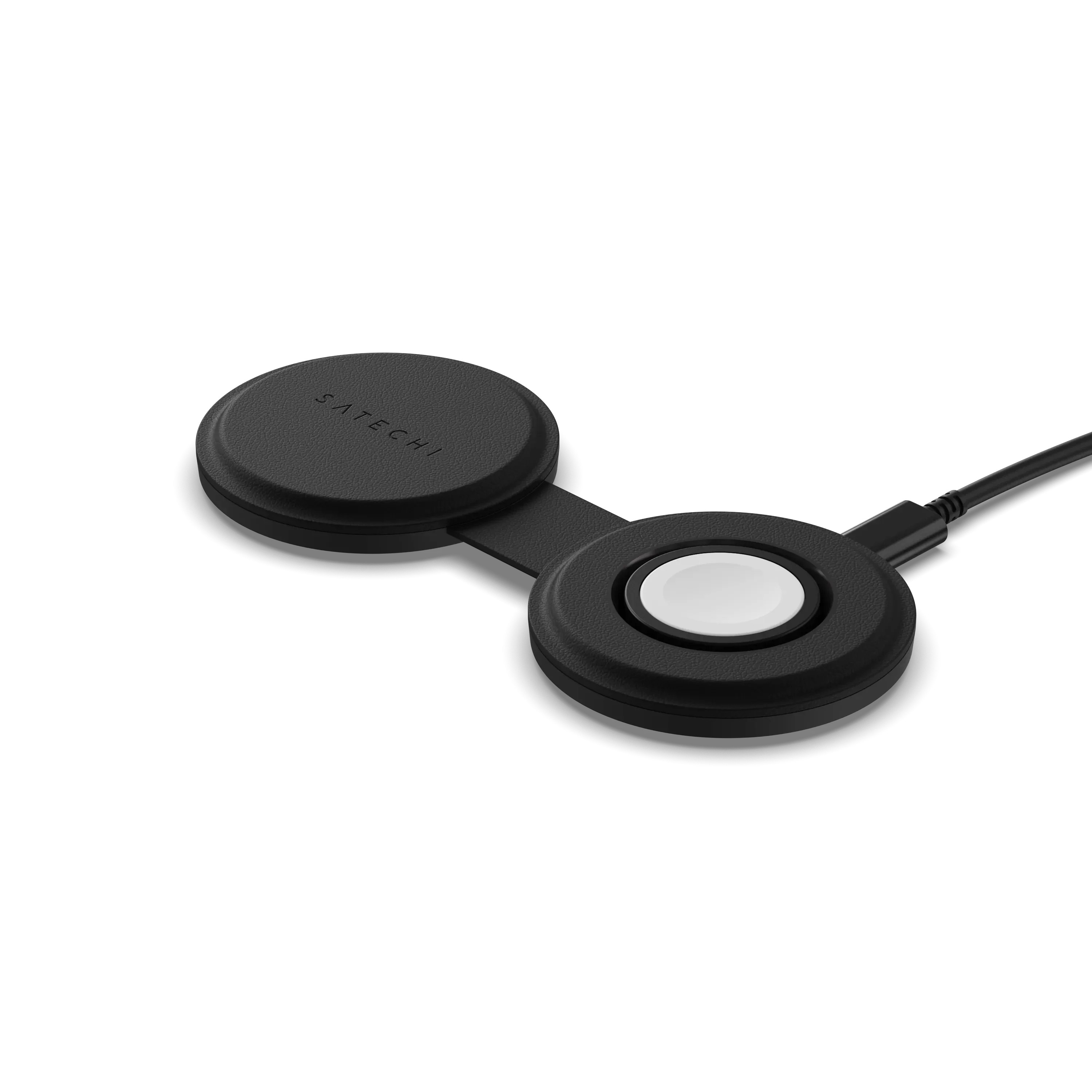 Satechi OntheGo 2-in-1 Wireless Charger Schwarz ST-QTG21K