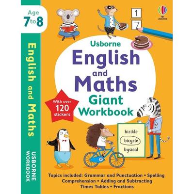 Usborne English and Maths Giant Workbook 7-8, Taschenbuch von Holly Bathie,Jane Bingham, Usborne, 978-1-80370-440-1