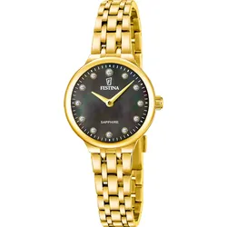 Festina Quarz Damen Mademoiselle F20745/4 - schwarz,gold - 26mm