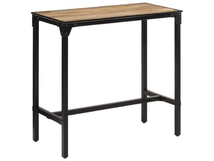 VIHHQGC Bartisch 110x55x107 cm Raues Massivholz Mango mit Eisengestell Massives Mangoholz, stabiles Eisengestell, 110 kg Belastbarkeit, Unikat-Maserung, robuste Tischplatte