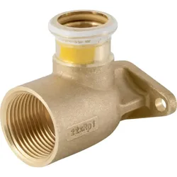 Geberit Mapress Kupfer Anschlusswinkel 90Gr abgesetzt Lochkreis 50mm (Gas) d28-R...