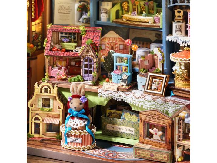 Kit de modèle miniature de maison de poupée en bois, maison féerique avec meubles pour adultes et enfants, cadeau d'anniversaire, maison miniature
