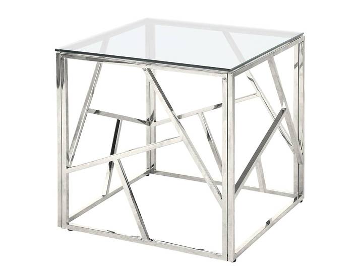 Beistelltisch Murtoi 55 x 55 x 55cm Silber/Silber
