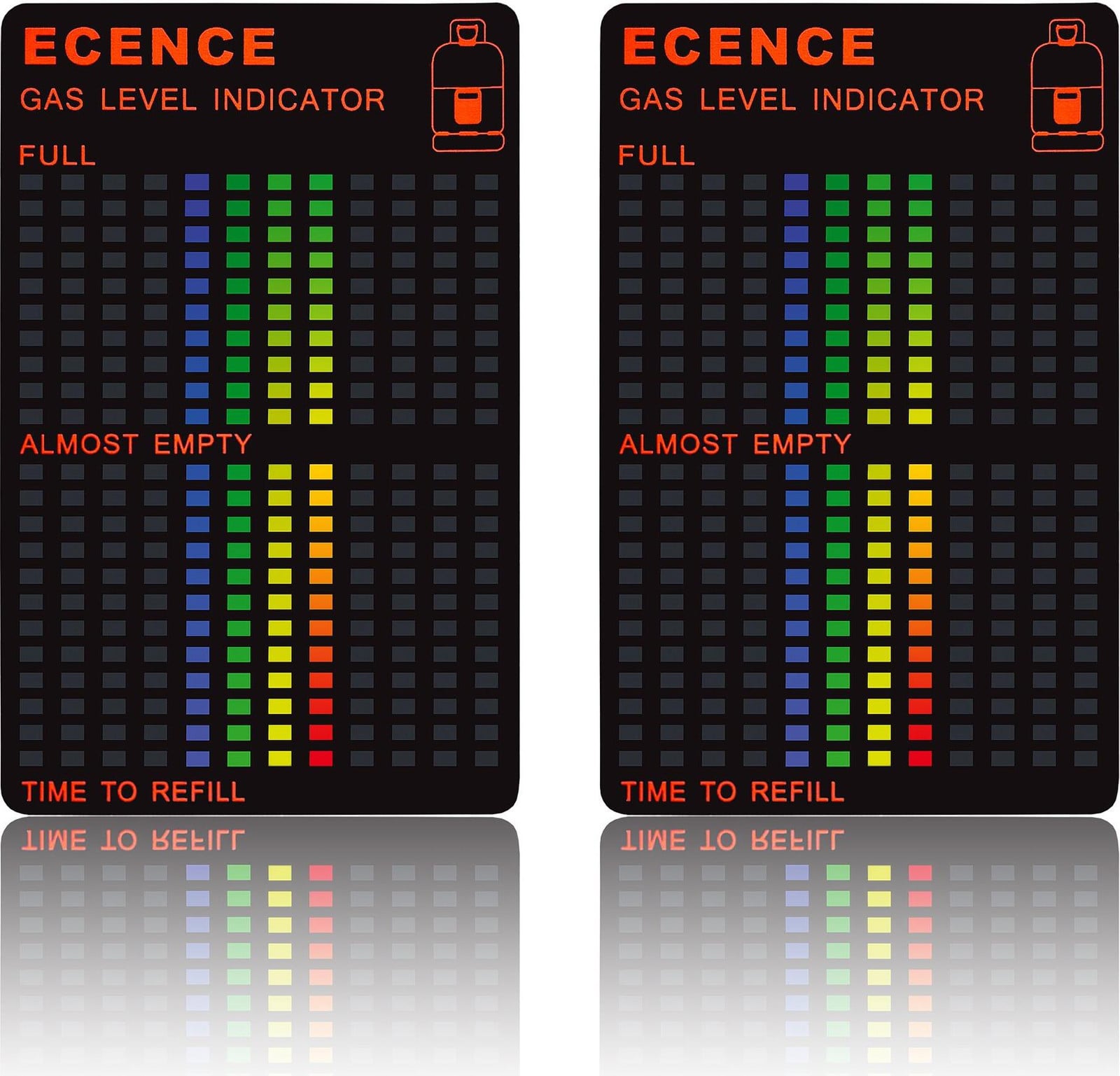 ECENCE 2x Magnetische vulhoogte-indicator voor gasflessen (Propaan of Butaan)